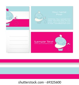 Tarjetas de visita modernas y estilizadas, vector. EPS10 Compruebe la cartera para obtener más información.