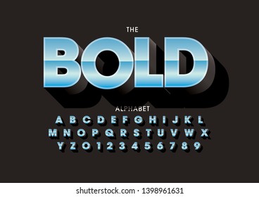 Stylized modern font and alphabet vector.