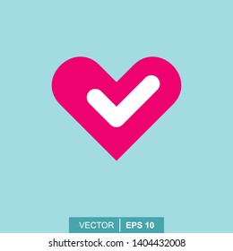 Stylized modern heart. Vector illustration on the theme of love and romance relationship. Flat design