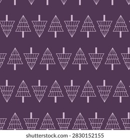Stylized modern simplistic triangle tree repeat pattern