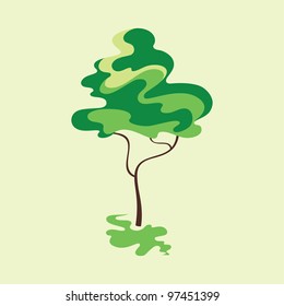 Stylized modern tree