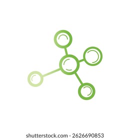 Stylized molecule logos symbol design