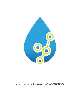 Diseño estilizado del símbolo de los logotipos de la molécula