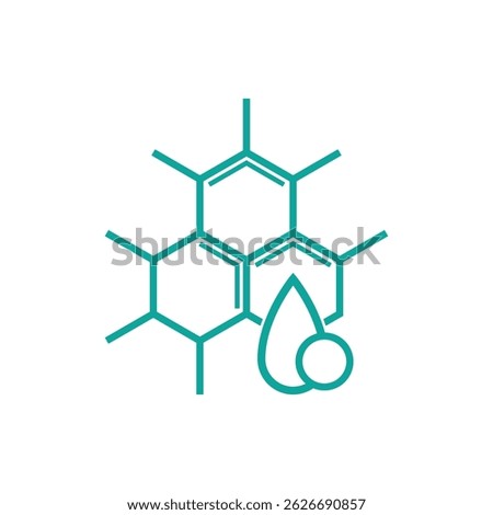 Stylized molecule logos symbol design