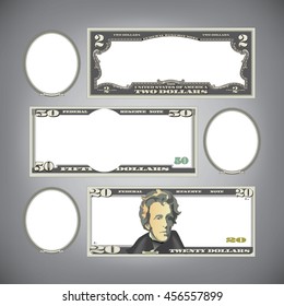 Stylized money with plenty of blank space for your text  