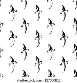 stylized monochrome baroque seamless pattern vector