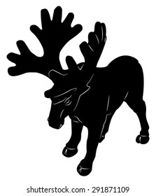 Stylized Moose vector illustration icon