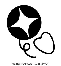 Stylized morning glory flower and leaf icon
