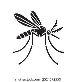 Logotipo de mosquito estilizado con líneas elegantes y un diseño abstracto. Ideal para proyectos relacionados con la salud, servicios de control de plagas o iniciativas ambientales, transmitiendo un aspecto moderno y profesional.