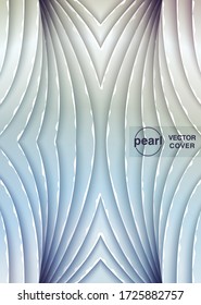 Stylized mother of pearl texture. Paper cut style poster. Multilayer and stepped relief. Vector illustration