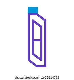 Stylized motor lubricant container illustration with vibrant blue and purple line art