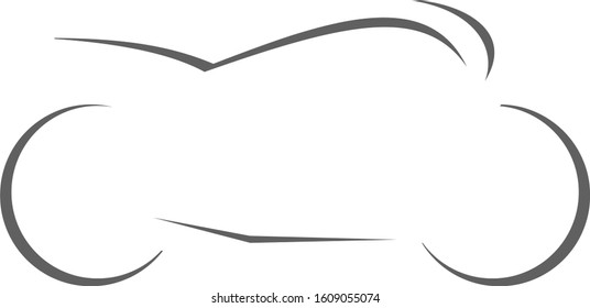 Stylized motorcycle on a white background