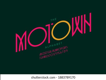 Stylized Motown Alphabet Font Vector