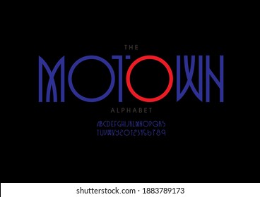 Stylized Motown Alphabet Font Vector