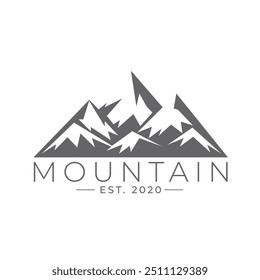 Stylized mountain logo designed to represent outdoor adventures.