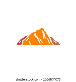 STYLIZED MOUNTAINS ILLUSTRATED LOGO WITH SNOW