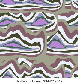 
Stylized mountains, layers. Vector seamless pattern