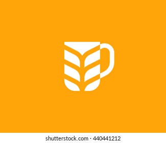Stylized mug of beer shape. Beer idea creative vector concept. 