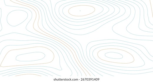  El mapa topográfico abstracto ondulado multicolor estilizado del contorno, líneas del patrón de fondo. Mapa topográfico y rejilla de textura del terreno del paisaje. Anuncio ondulado y forma geométrica de color. Vector 