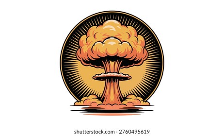 Ilustración estilizada la explosión