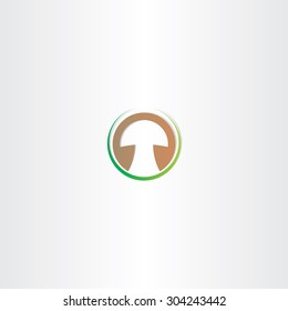 stylized mushroom vector logo design label