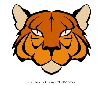 El bozal estilizado de un tigre en forma de tatuaje