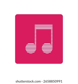 Vetor e símbolo de logotipo de música de nota estilizada