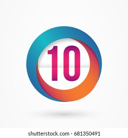 stylized number 10 design template