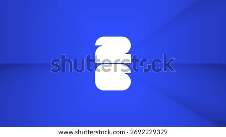 Stylized Number 26 for year 2026 on Abstract Blue Background. Ideal for dates, anniversaries, or sport concepts.