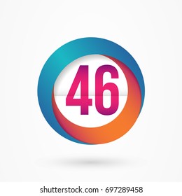 stylized number 46 design template