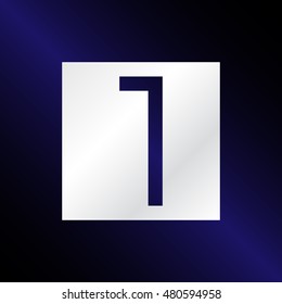 Stylized number on a background with a gradient