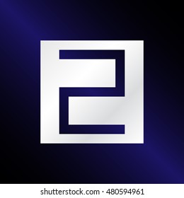 Stylized number on a background with a gradient