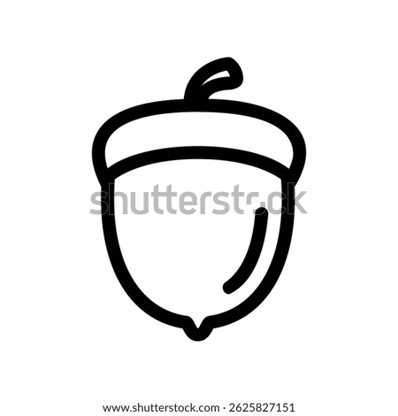 Stylized Oak Nut Graphic a Common Symbol of the Autumn Season