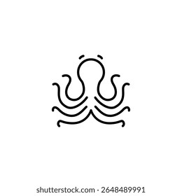 Stylized Octopus Illustration With Distinctive Outline Design