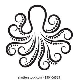 Stylized octopus. Vector illustration.