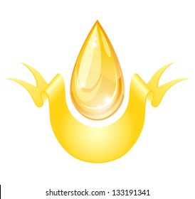 Stylized oil drop. Vector illustration.