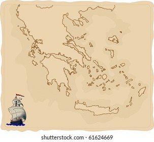  	Stylized Old Greece Map