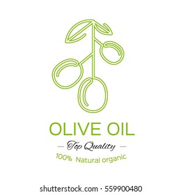 stylized  olive symbol, isolated vector illustration