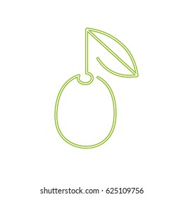 stylized  olive symbol, isolated vector illustration