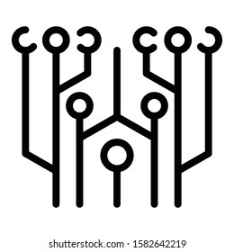 Stylized optic cable icon. Outline stylized optic cable vector icon for web design isolated on white background