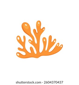 Stylized orange coral illustration, ideal for underwater themed