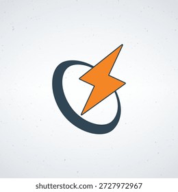 Logotipo estilizado de rayo naranja sobre fondo blanco, que representa la energía, la potencia y la velocidad. El logotipo presenta un diseño moderno y dinámico, lo que lo hace perfecto para su uso en diversas aplicaciones digitales e impresas. El elemento visual audaz y llamativo seguramente atraerá la atención e inspirará emoción.