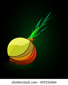 stylized orange onion