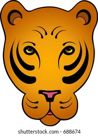 Stylized Orange Tiger