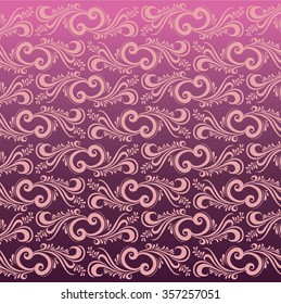 Stylized ornament with texture pattern on a pink background. Retro vignettes. Vintage texture. Vector texture.