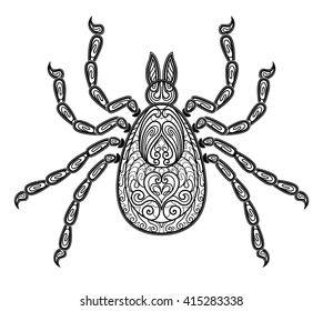 stylized ornamental mite