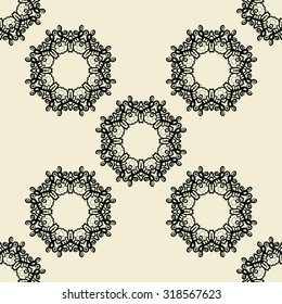 Stylized ornate seamless diagonal wallpaper.