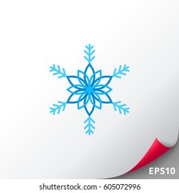 Stylized Ornate Snowflake Icon