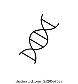 A stylized outline of a DNA strand, often used in scientific, genetic, or medical contexts.