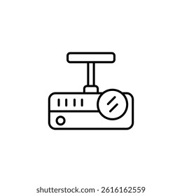 Stylized outline drawing, Projector, for presentation or home cinema viewing